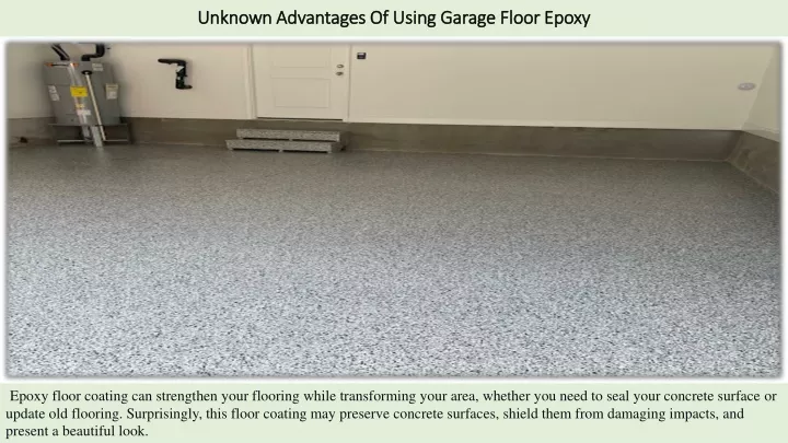 unknown advantages of using garage floor epoxy