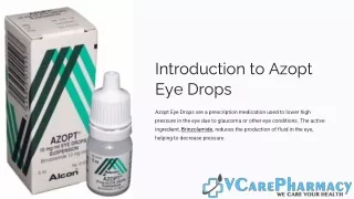 Azopt Eye Drops: Uses, Benefits, and Side Effects