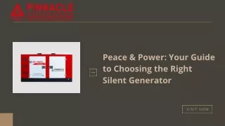 silent generators manufacturers