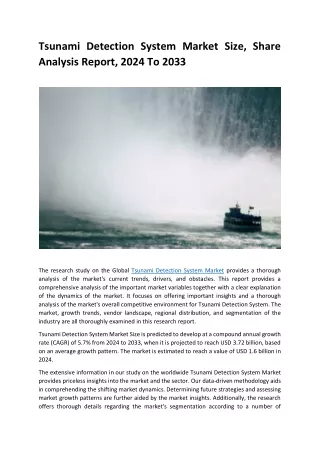 tsunami detection system market size share