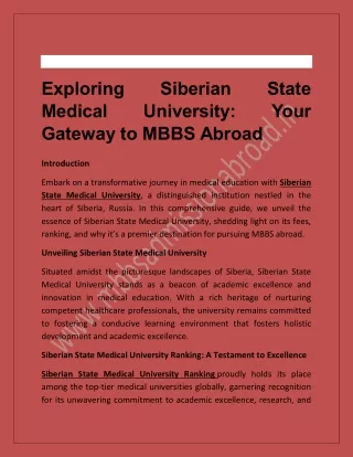 exploring medical gateway to mbbs abroad