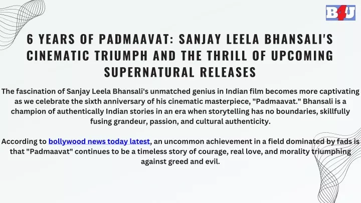 6 years of padmaavat sanjay leela bhansali