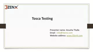 tosca testing