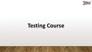 testing course
