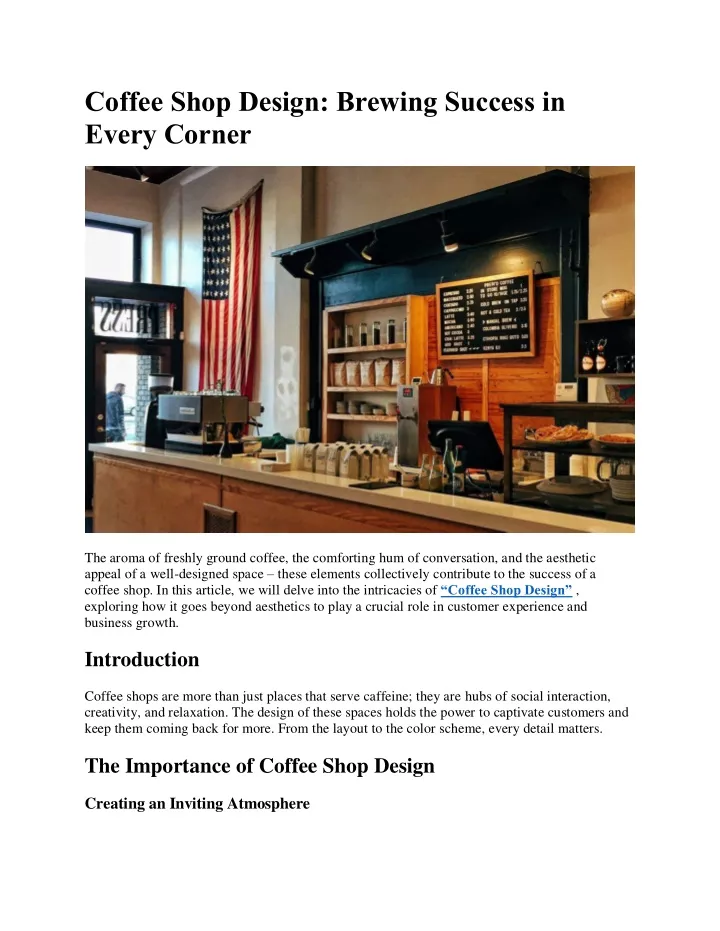 coffee shop design brewing success in every corner