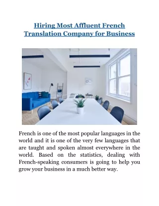 Choosing the Premier French Translation Firm for Your Business