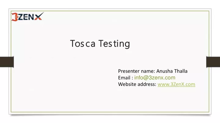 tosca testing tosca testing