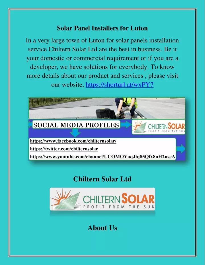 solar panel installers for luton