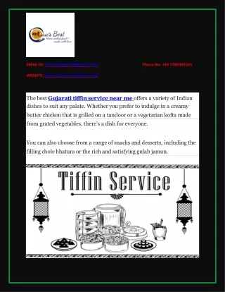 What Is Gujarati Tiffin Service In the UK