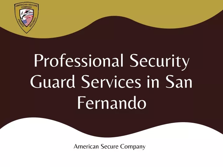 professional security guard services