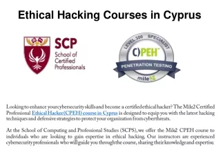 Ethical Hacking Courses in Cyprus