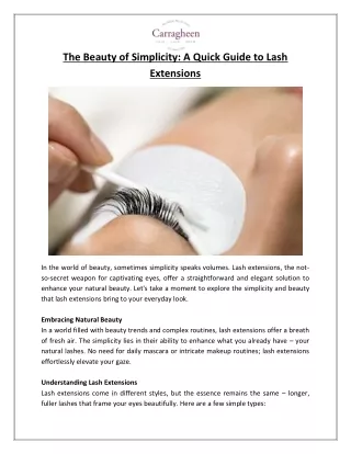 the beauty of simplicity a quick guide to lash
