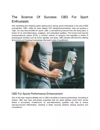 The_Science_Of_Success__CBD_For_Sport_Enthusiasts