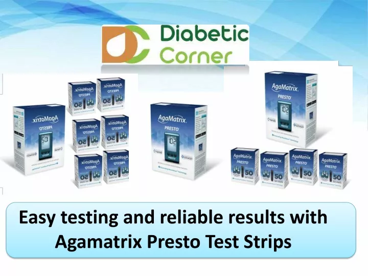 easy testing and reliable results with agamatrix