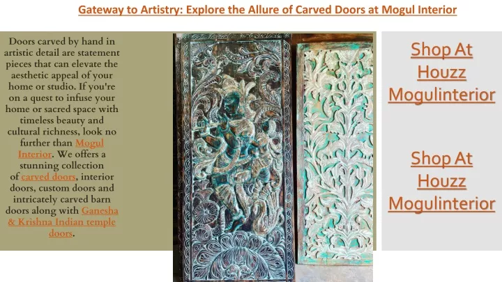 gateway to artistry explore the allure of carved