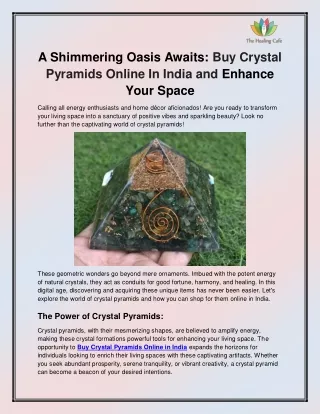 Buy Crystal Pyramids Online in India