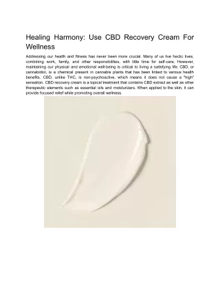 Healing_Harmony__Use_CBD_Recovery_Cream_For_Wellness