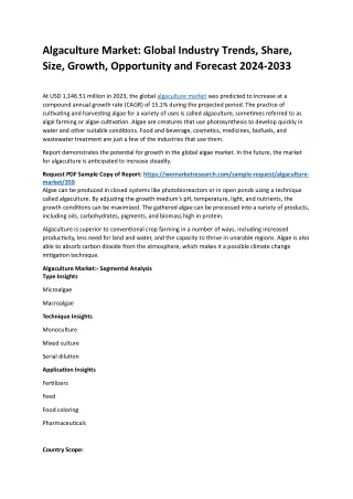 algaculture market global industry trends share