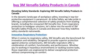 buy 3M Versaflo Safety Products in Canada
