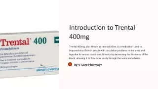 Trental 400mg |Enhancing Blood Flow and Cellular Function