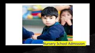 Nursery School Admission