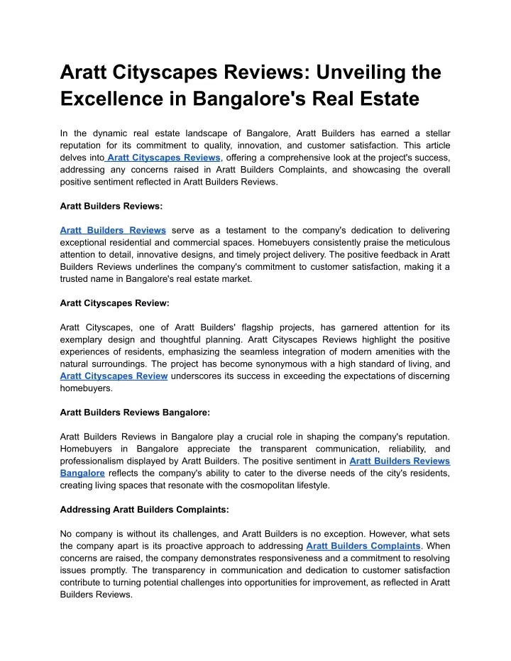 aratt cityscapes reviews unveiling the excellence