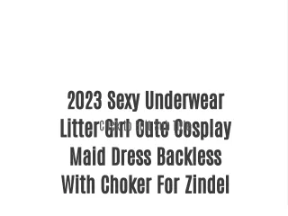 2023 Sexy Underwear Litter Girl Cute Cosplay Maid Dress Backless With Choker For Zindel