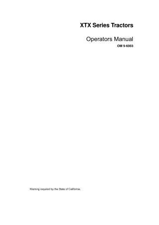 McCormick XTX215 Tractor Operator manual