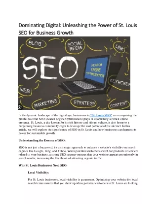 Dominating Digital: Unleashing the Power of St. Louis SEO for Business Growth