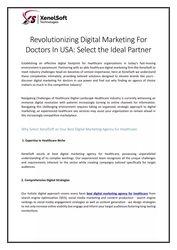 revolutionizing digital marketing for doctors