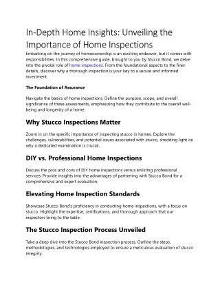 Unveiling the Importance of Home Inspections