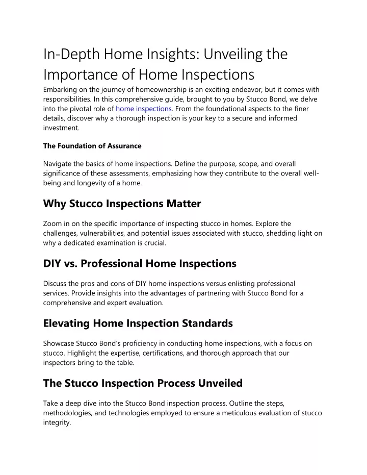 in depth home insights unveiling the importance