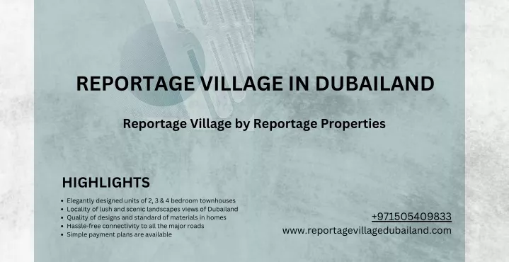 reportage village in dubailand
