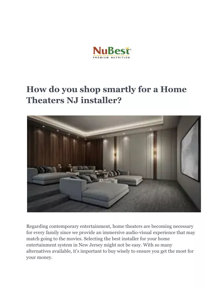 how do you shop smartly for a home theaters