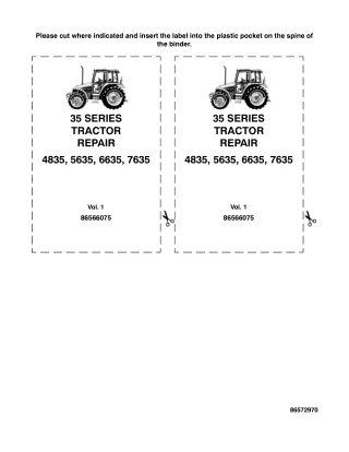 New Holland 4835 Tractor Service Repair Manual