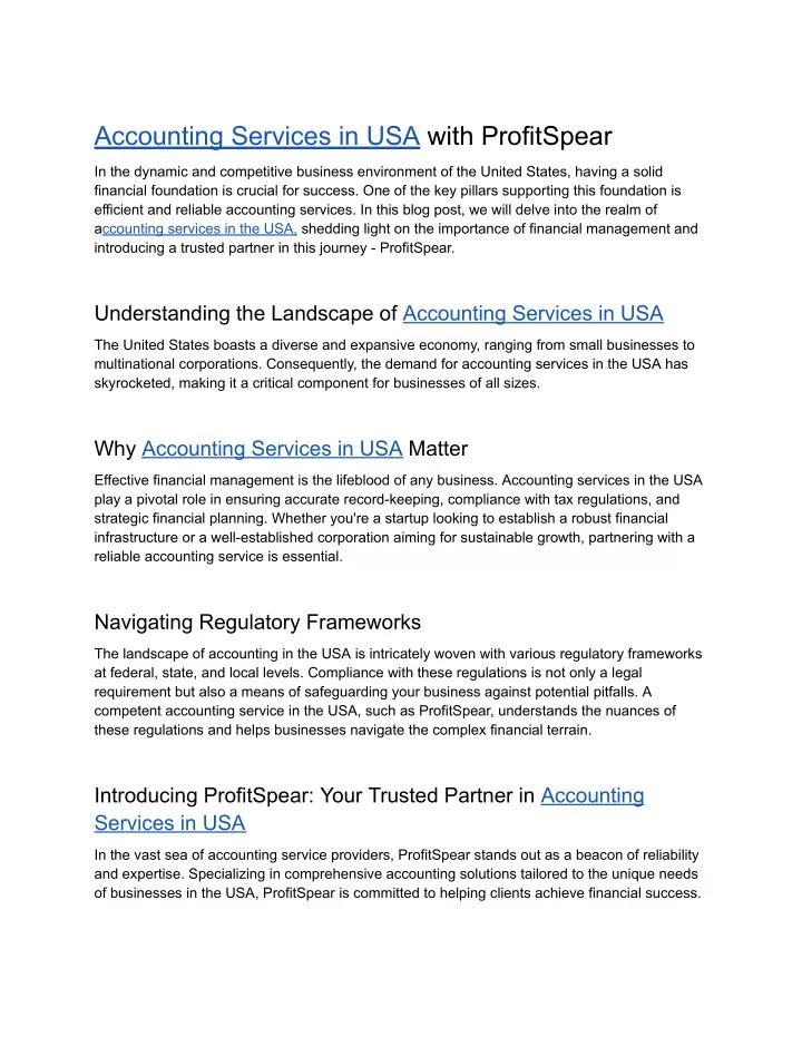 accounting services in usa with profitspear