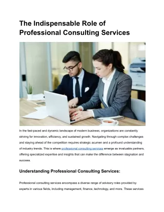 Growth with Professional Consulting Services | Expert Guidance for Success