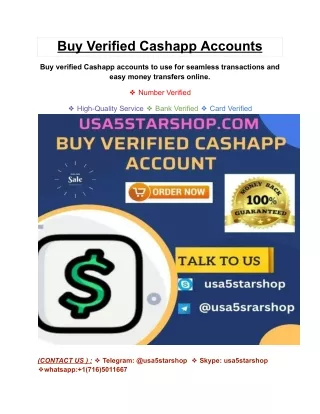 To Best Site Buy Verified CashApp Account