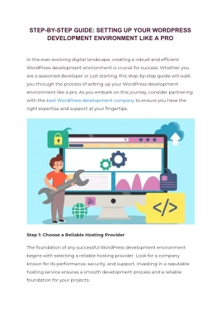 STEP-BY-STEP GUIDE_ SETTING UP YOUR WORDPRESS DEVELOPMENT ENVIRONMENT LIKE A PRO