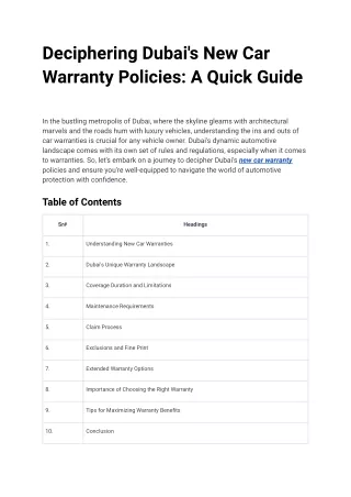 deciphering dubai s new car warranty policies