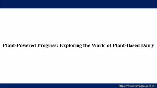 Plant Powered Progress Exploring the World of Plant Based Dairy