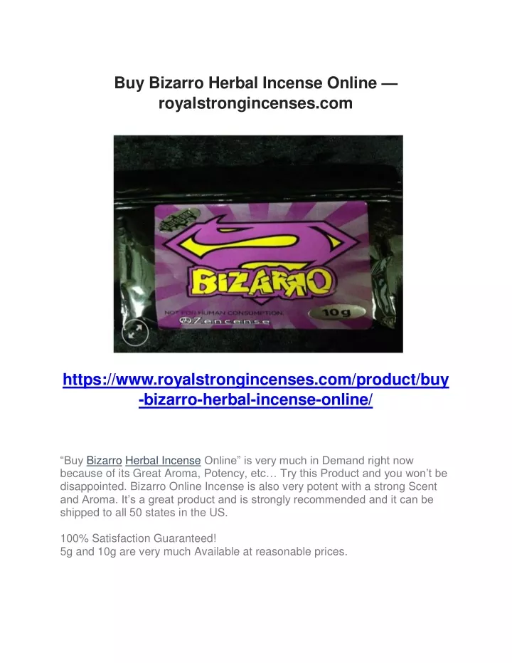 buy bizarro herbal incense online