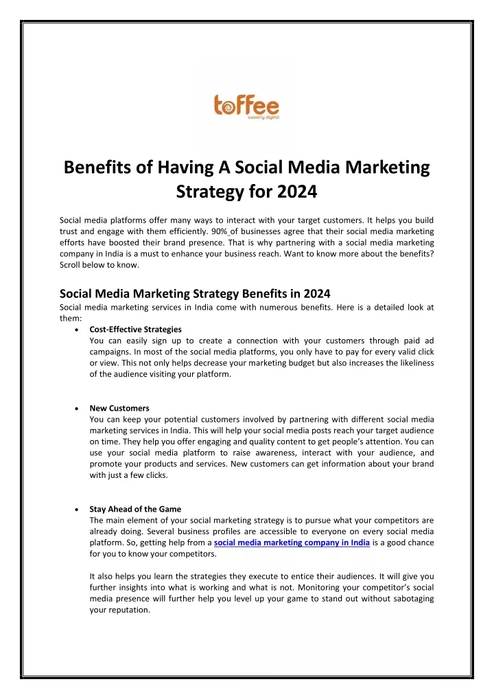 benefits of having a social media marketing