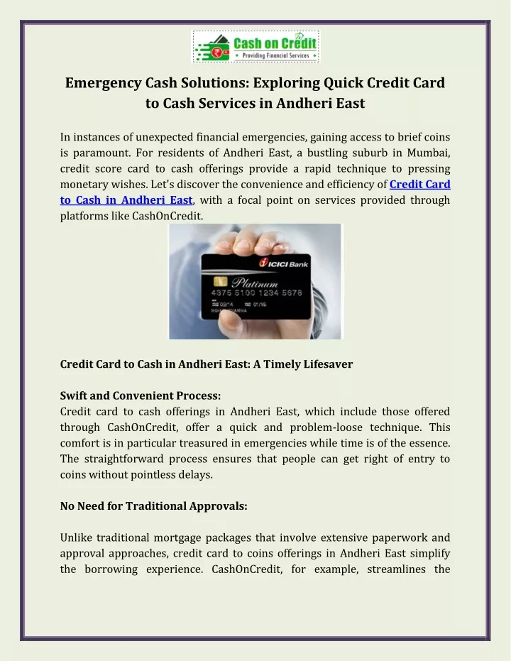 emergency cash solutions exploring quick credit