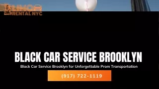Black Car Service Brooklyn for Unforgettable Prom Transportation