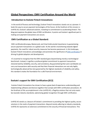 Global Perspectives_ EMV Certification Around the World