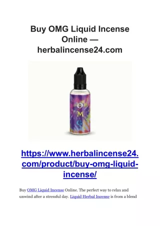 Buy OMG Liquid Incense Online — herbalincense24.com
