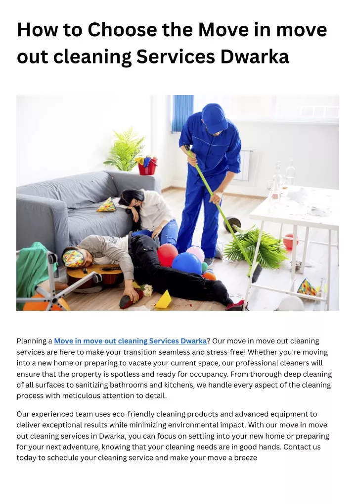 how to choose the move in move out cleaning