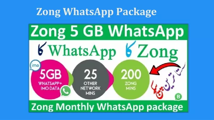 zong whatsapp package
