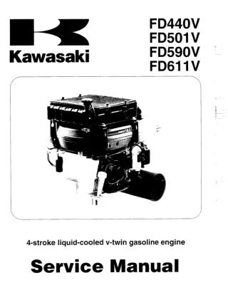 Kawasaki FD590V 4-Storke Liquid-Cooled V-Twin Gasoline Engine Service Repair Manual